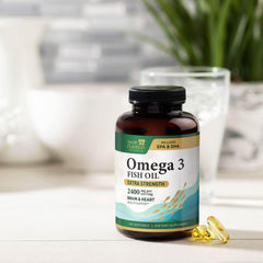 Omega-3 Fish Oil 2400 mg 120 softgels package