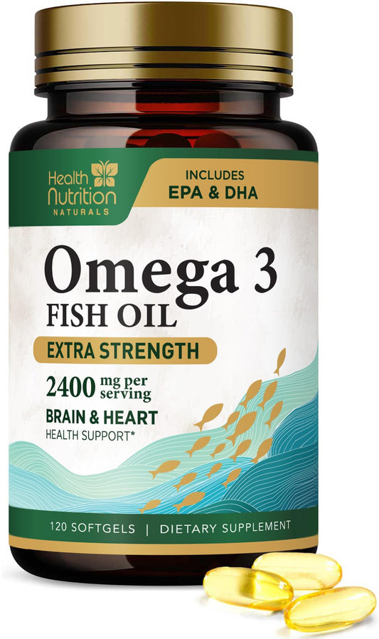 Omega-3 Fish Oil 2400 mg bottle front