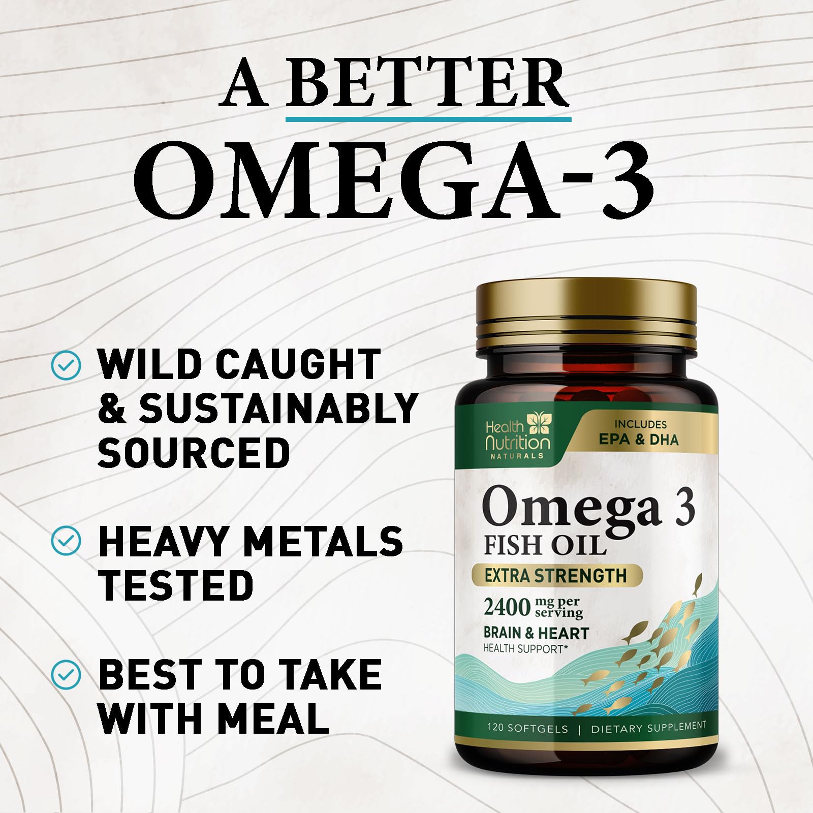 Purification process for Omega-3 Fish Oil 2400 mg