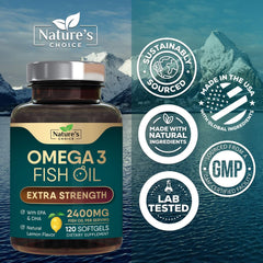 Purified omega-3 fish oil softgels