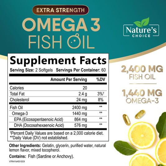 Close-up of triple-strength omega-3 softgels