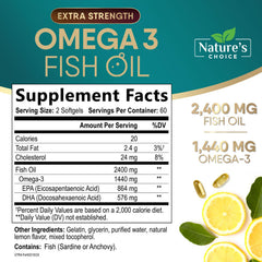 Close-up of triple-strength omega-3 softgels