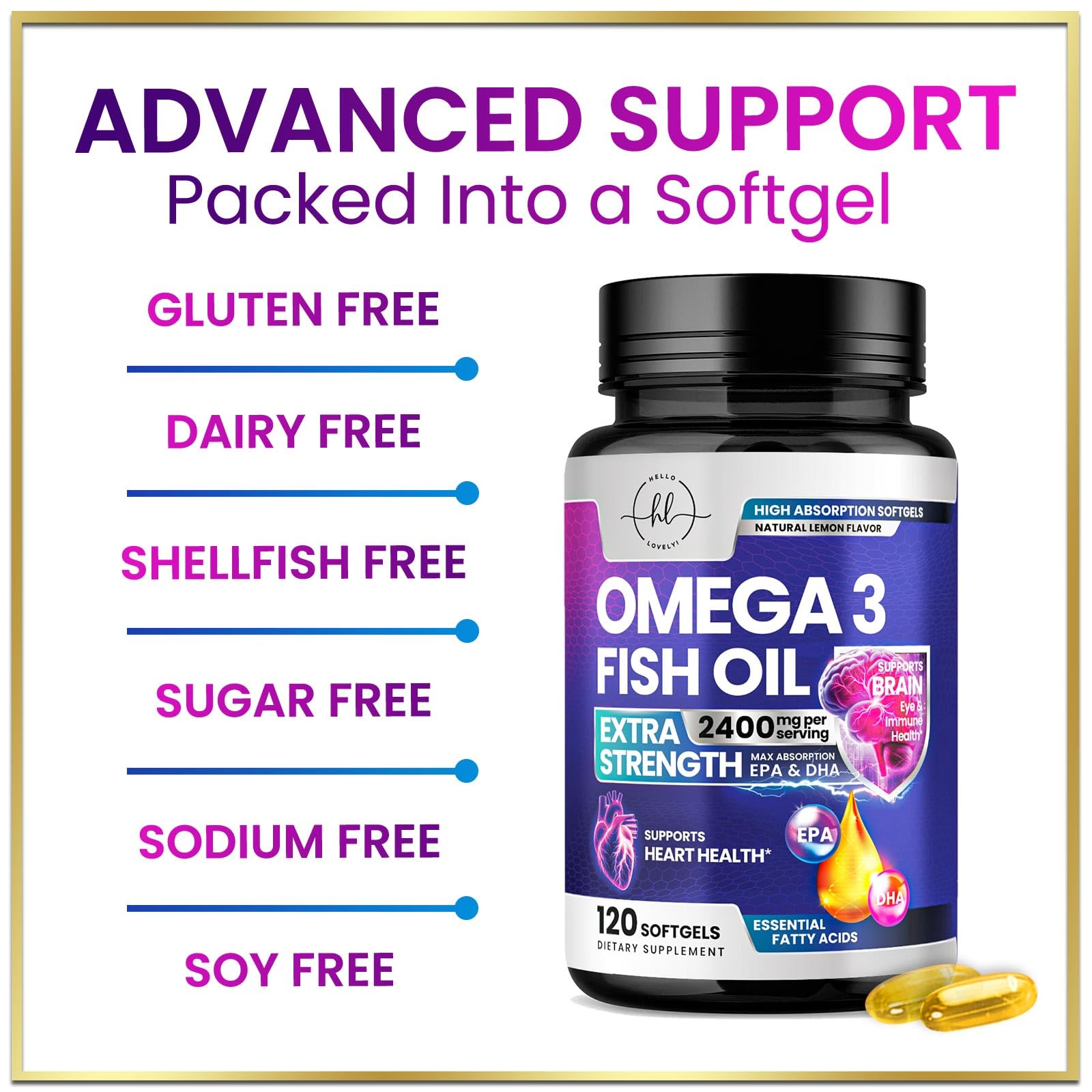 Recommended usage for Omega-3 Fish Oil 2400mg