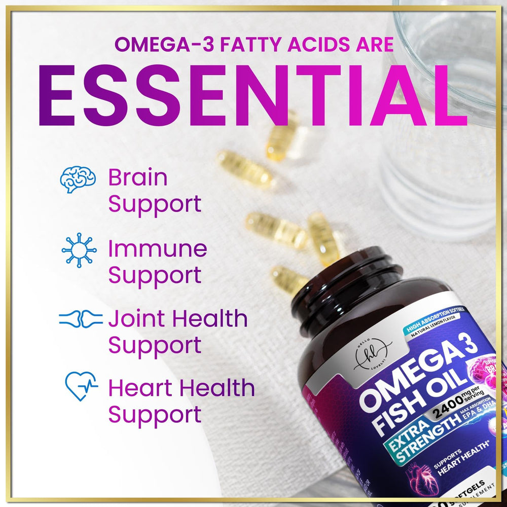 Wild-caught source of Omega-3 Fish Oil 2400mg