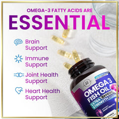 Wild-caught source of Omega-3 Fish Oil 2400mg