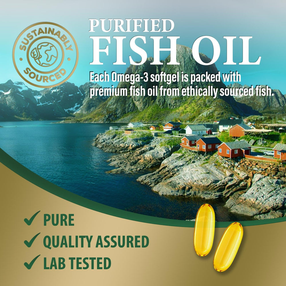 GMP certification seal on Omega 3 bottle