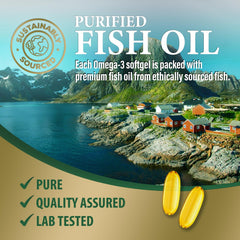 GMP certification seal on Omega 3 bottle