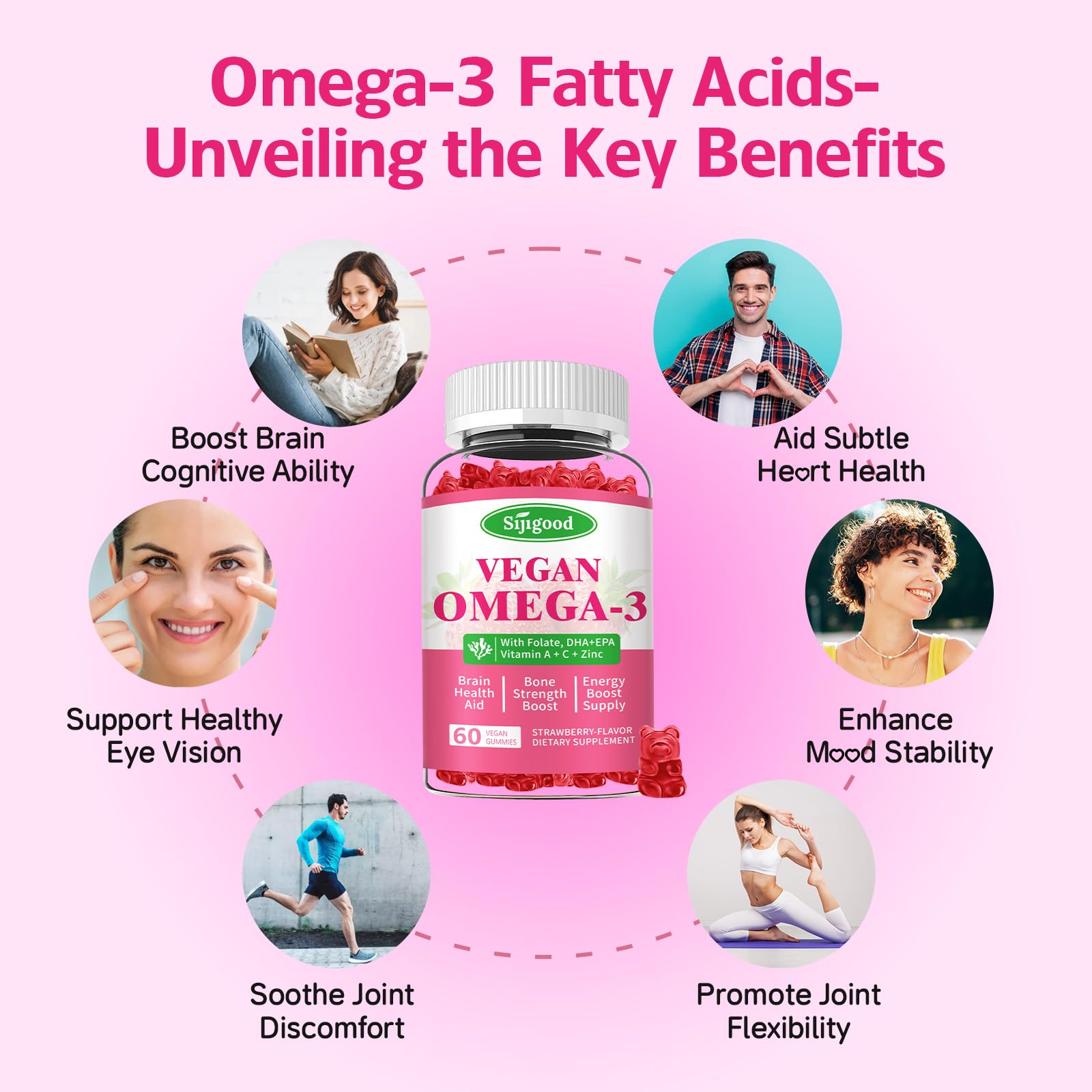 Illustration of DHA & EPA ratio from algae omega-3