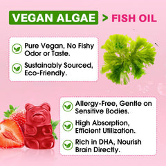 Marine algae oil source used in vegan omega-3 gummies