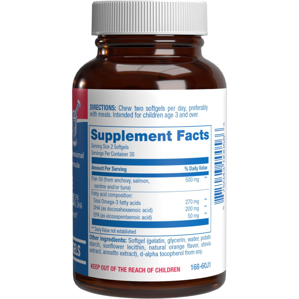 Omega-3 Kids Gummies bottle with label close-up