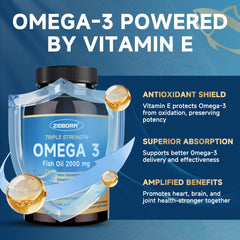 Close-up of omega-3 softgels
