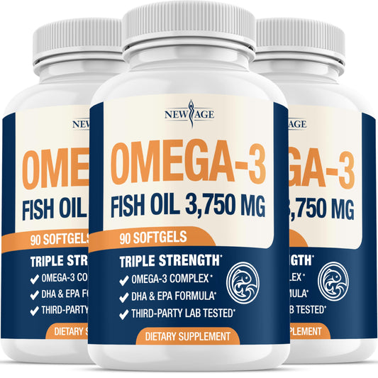 Triple Strength Omega-3 Fish Oil bottle – 270 softgels