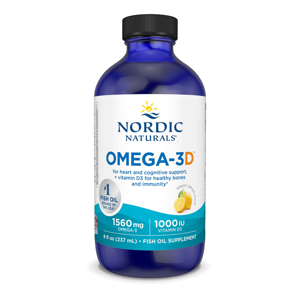 Nordic Naturals Omega-3D Lemon bottle, 8 oz