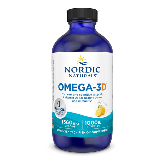 Nordic Naturals Omega-3D Lemon bottle, 8 oz