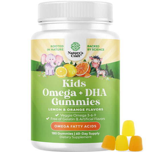 Omega DHA Gummies for Kids bottle front view