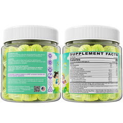 Front and back packaging of Omega-3 for Kids 4+ gummies
