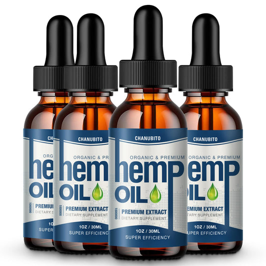 Four-pack CHANUB4ITO Omega oil drops bottle - organic high potency