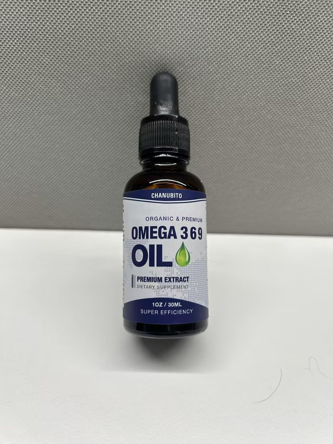 Organic Omega oil drops 4-pack display with dropper