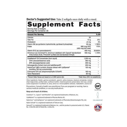 Sensoril ashwagandha for stress adaptation in Omega Q Plus ULTRA