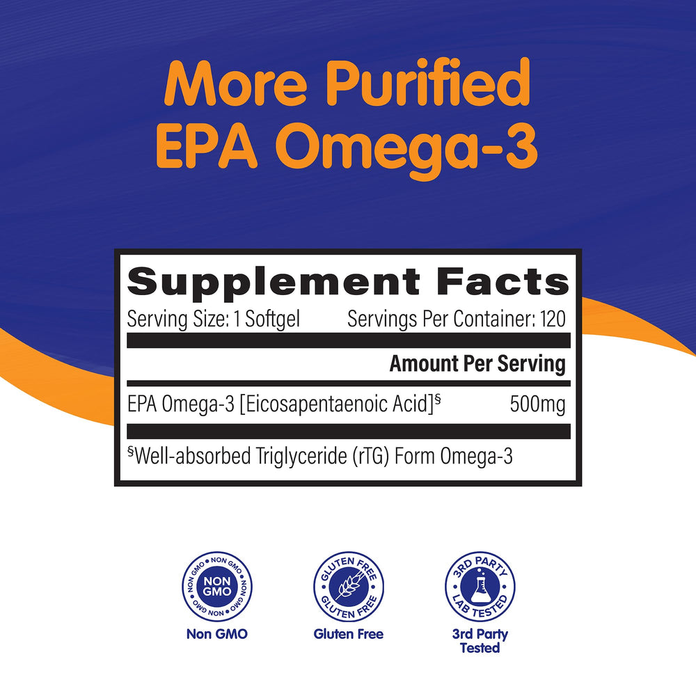 Enteric-coated burpless OmegaVia EPA 500 capsules