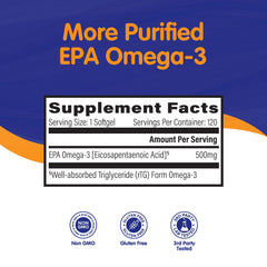Enteric-coated burpless OmegaVia EPA 500 capsules
