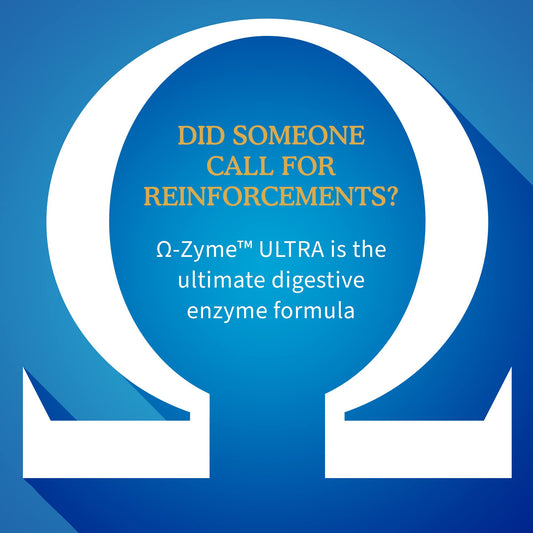 Illustration showing 21 digestive enzymes in Omega-Zyme Ultra