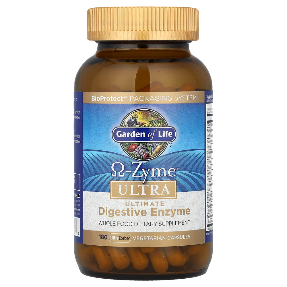 Close-up of Omega-Zyme Ultra label