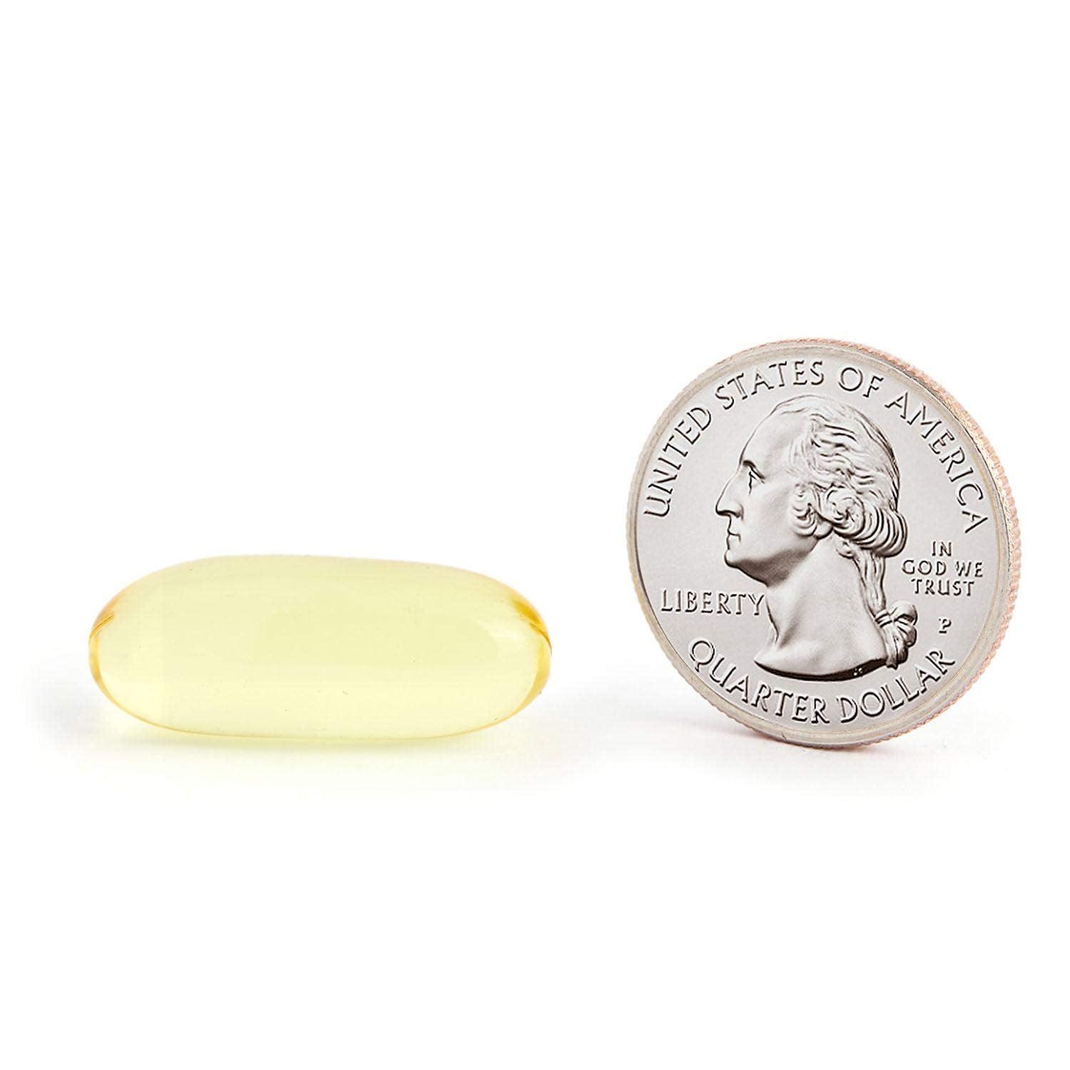 Graphic showing 900 mg EPA/DHA per softgel