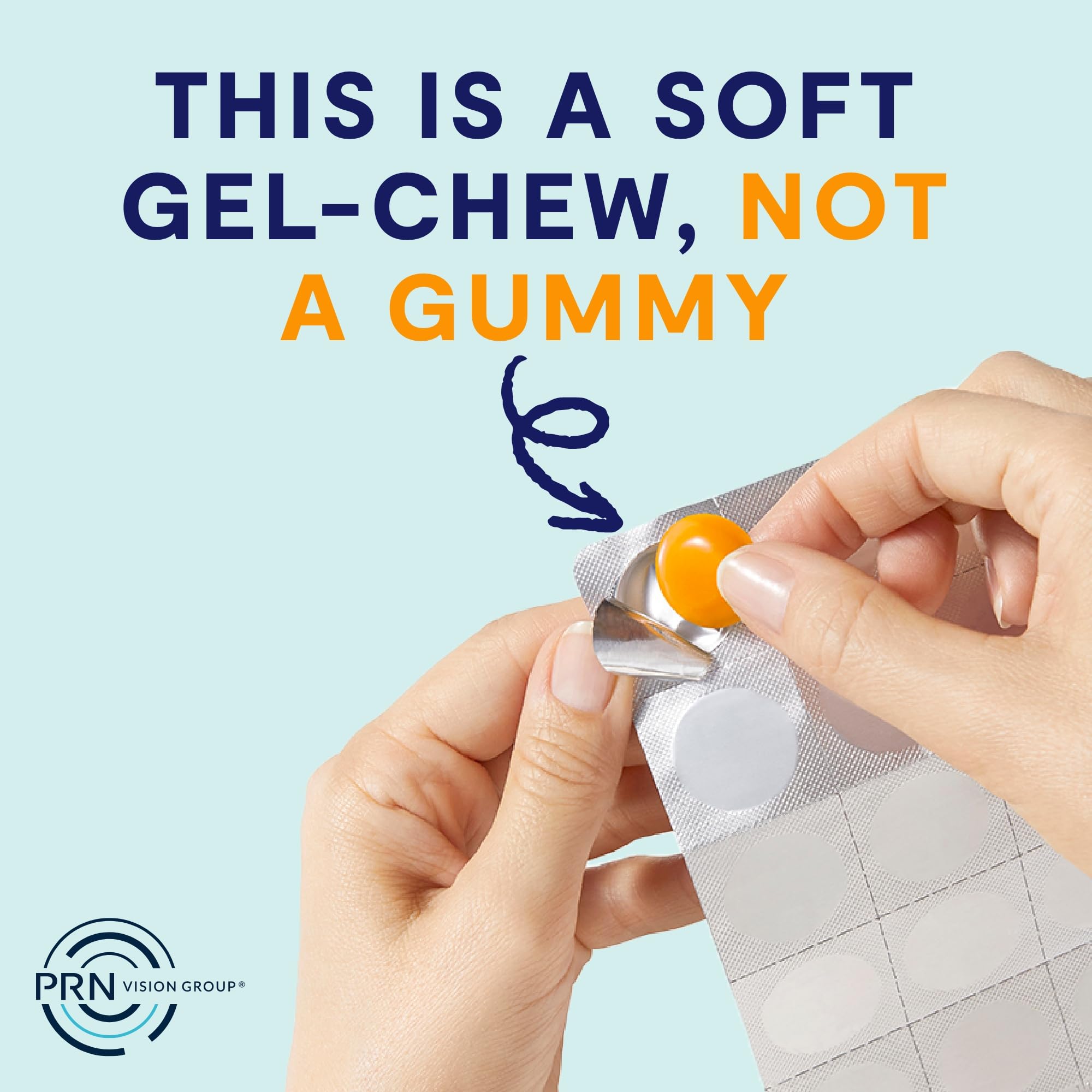 Close-up of citrus omega-3 gummies