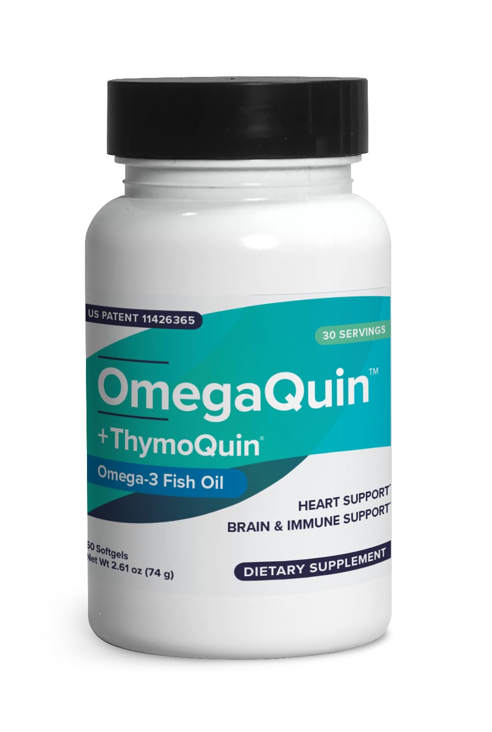 OmegaQuin bottle back label