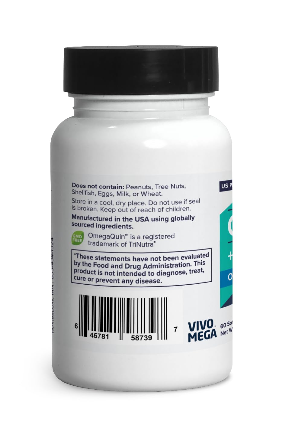 OmegaQuin product label close-up