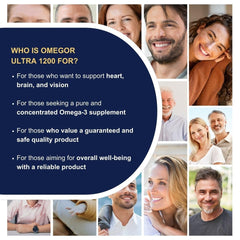 Heart health concept with Omega-3 imagery