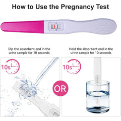 Home-use pregnancy test kit in packaging
