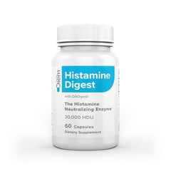 OmneDiem Histamine Digest bottle front label showing 30,000 HDU per serving
