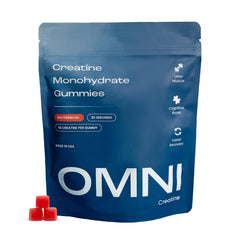 OMNI Creatine Gummies Watermelon bottle for on the go energy and recovery