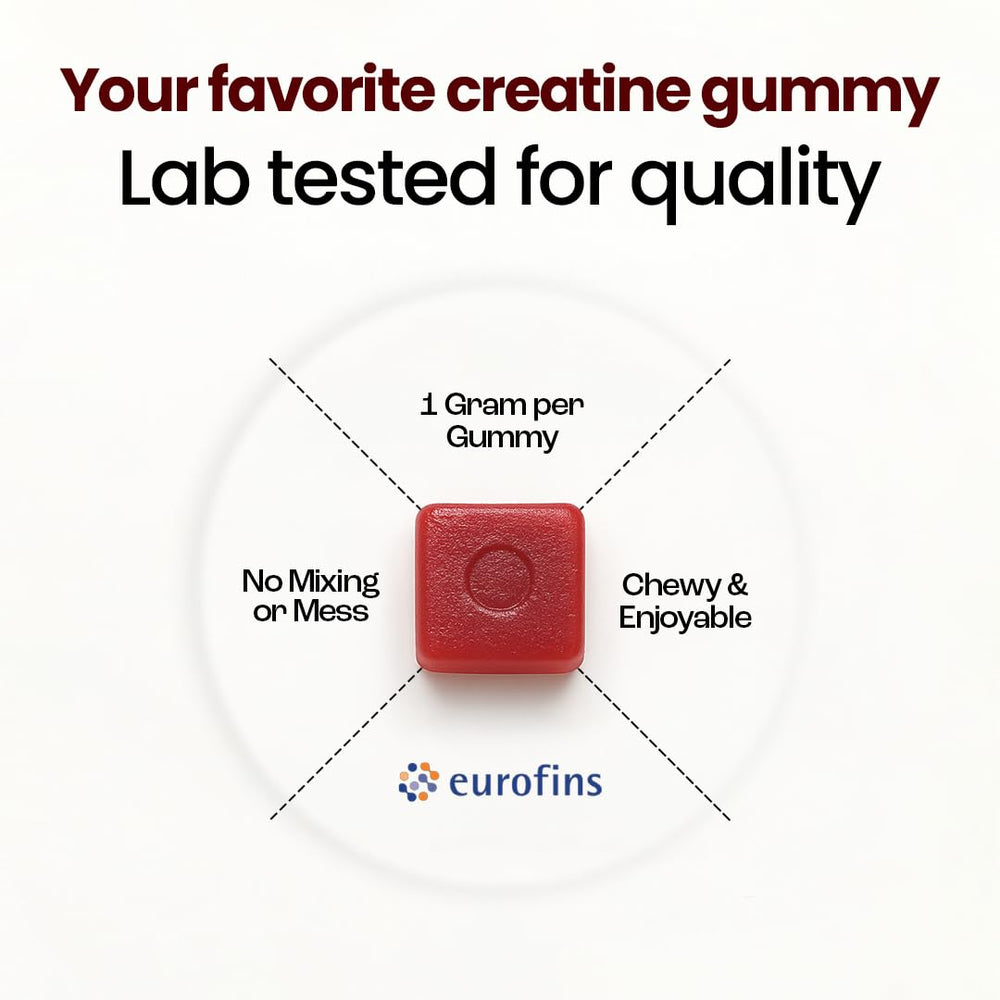 OMNI Creatine Gummies Watermelon close-up—tasty, convenient daily support