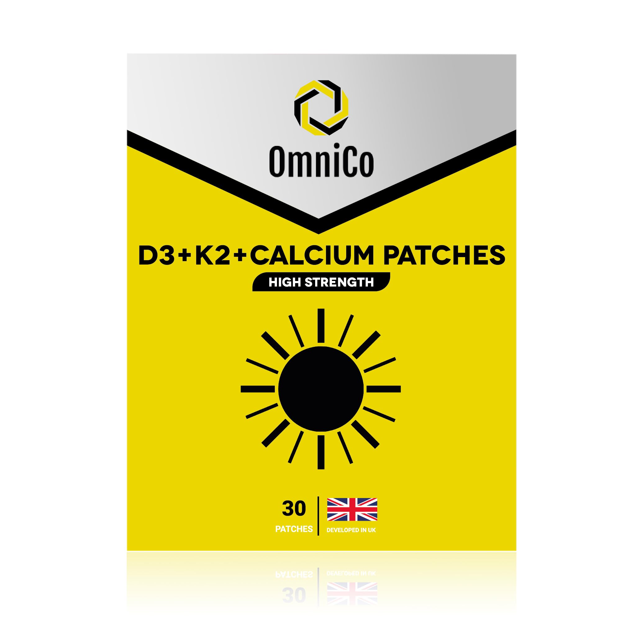 OmniCo D3 + K2 Calcium Patches box front view