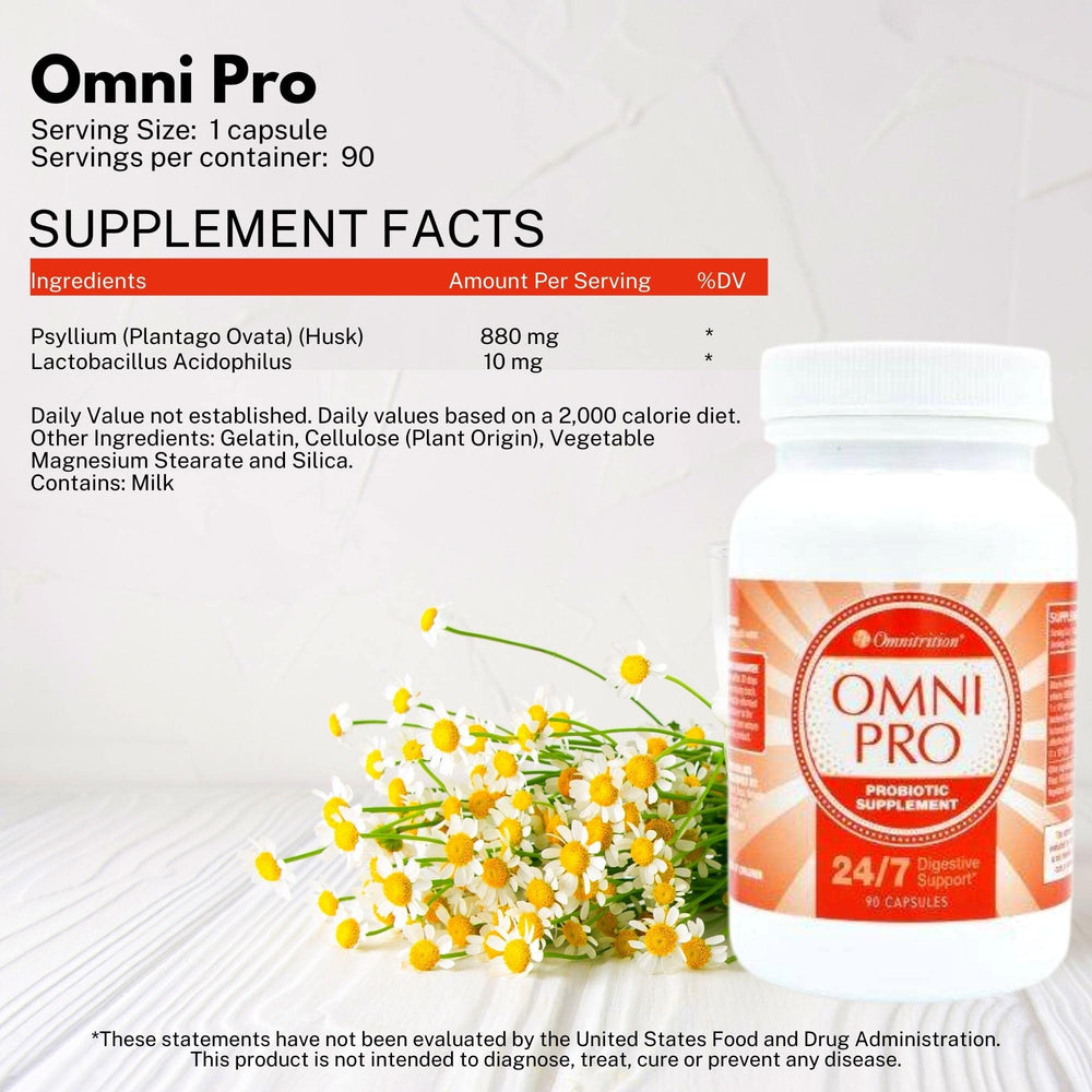 Omnitrition Omni Pro product label