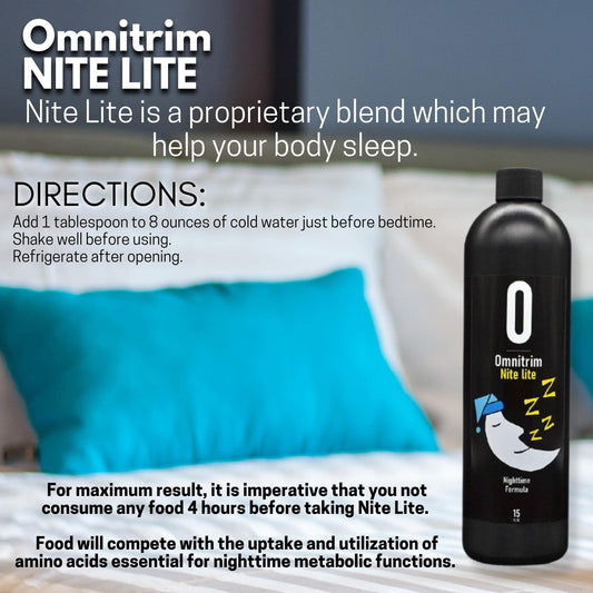 OmniTrim Nite Lite bottle label close-up