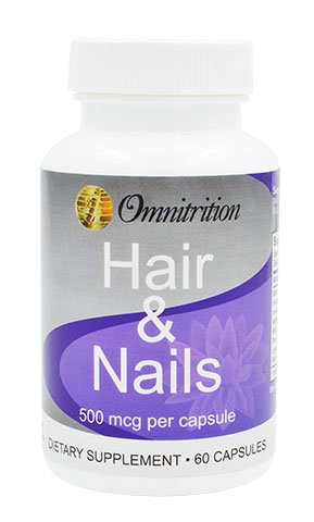 Omni Hair & Nails Dietary Supplement bottle - 60 capsules