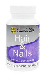 Omni Hair & Nails Dietary Supplement bottle - 60 capsules