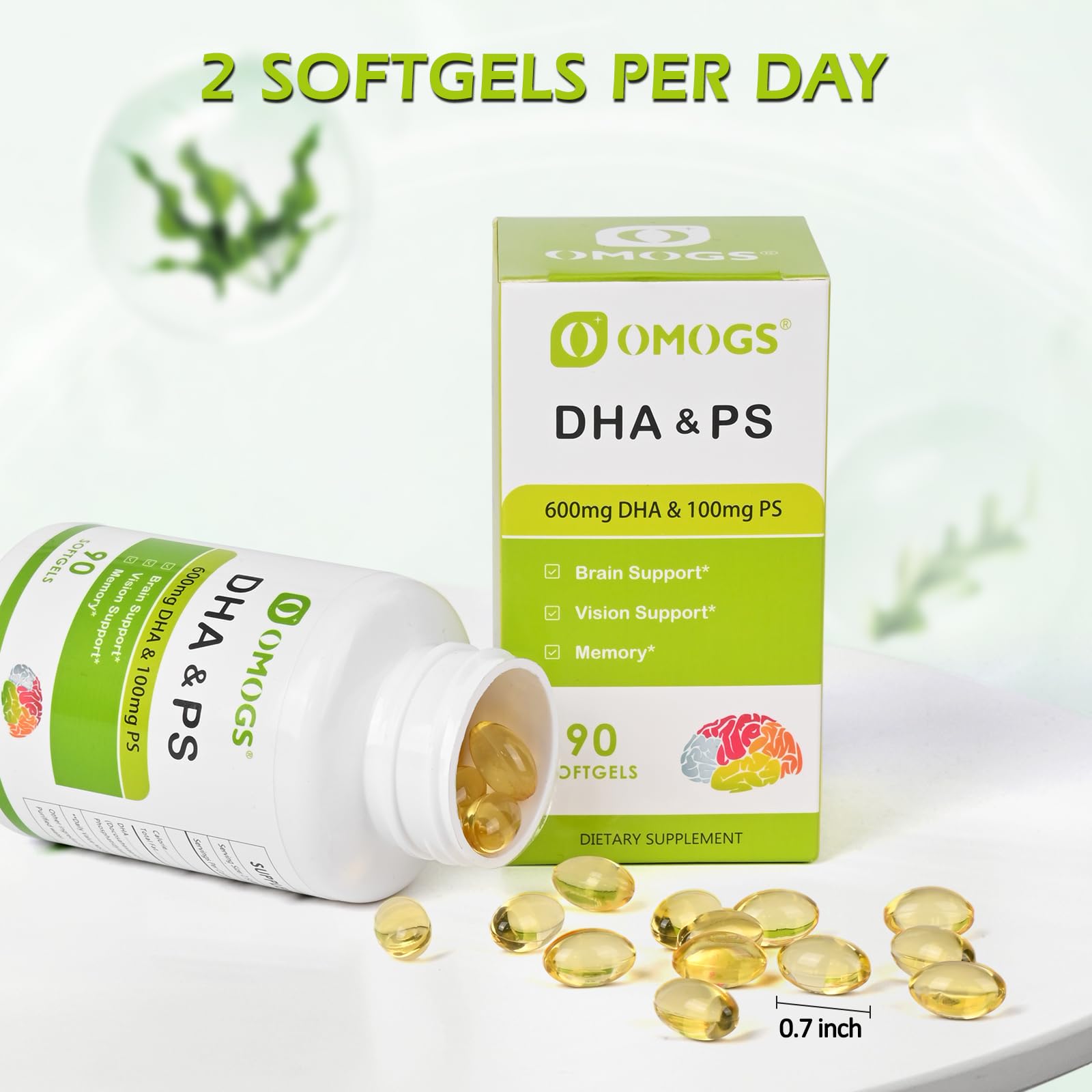 Concept image representing brain, eye and memory benefits