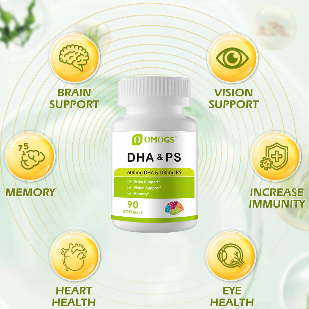 Close-up of DHA softgels capsules