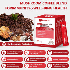 Cordyceps, Chaga and Turkey Tail mushroom blend visual