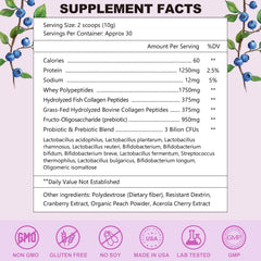 Collagen powder dissolving easily in water