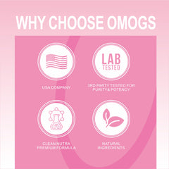 Open bottle of Omogs Collagen Peptides Capsule