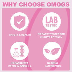 Bottle and scoop of OMOGS collagen peptides powder