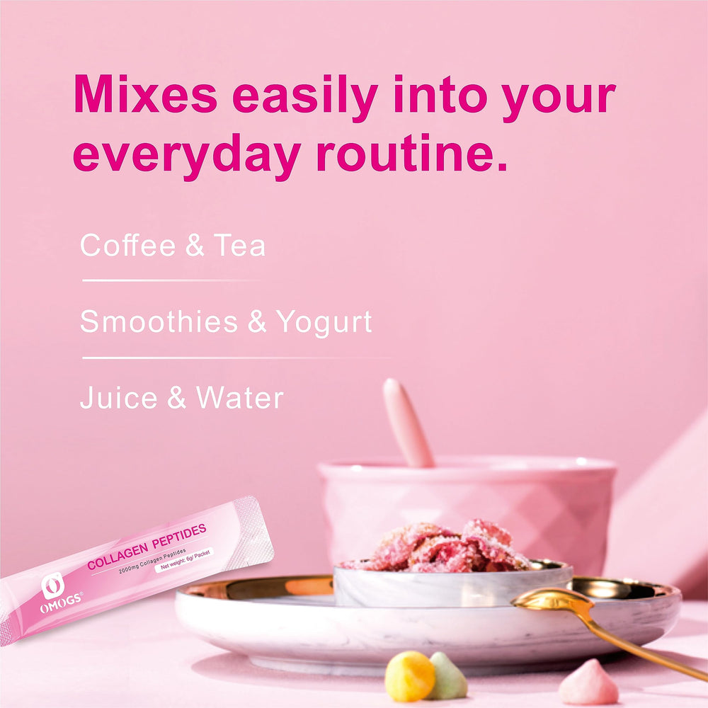 Collagen powder dissolving in a beverage