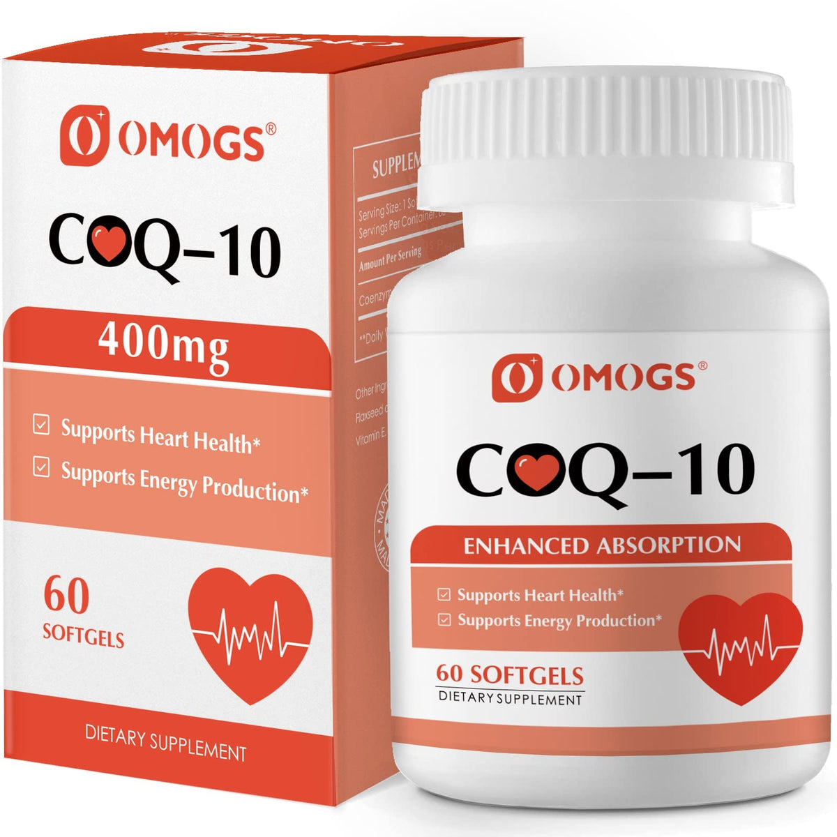 Main product image of OMOGS CoQ10 400mg Softgels