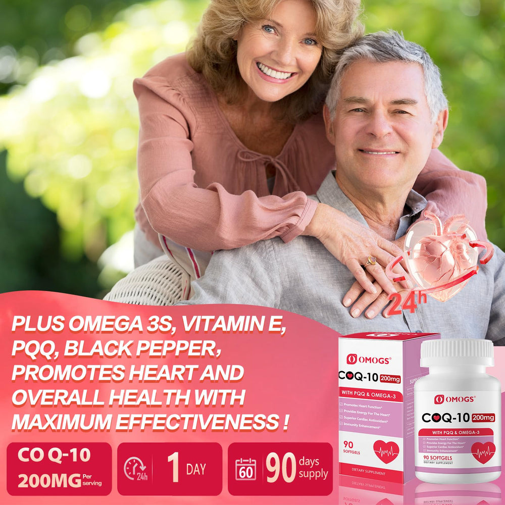 High-absorption CoQ10 formula with omega-3 and vitamin E